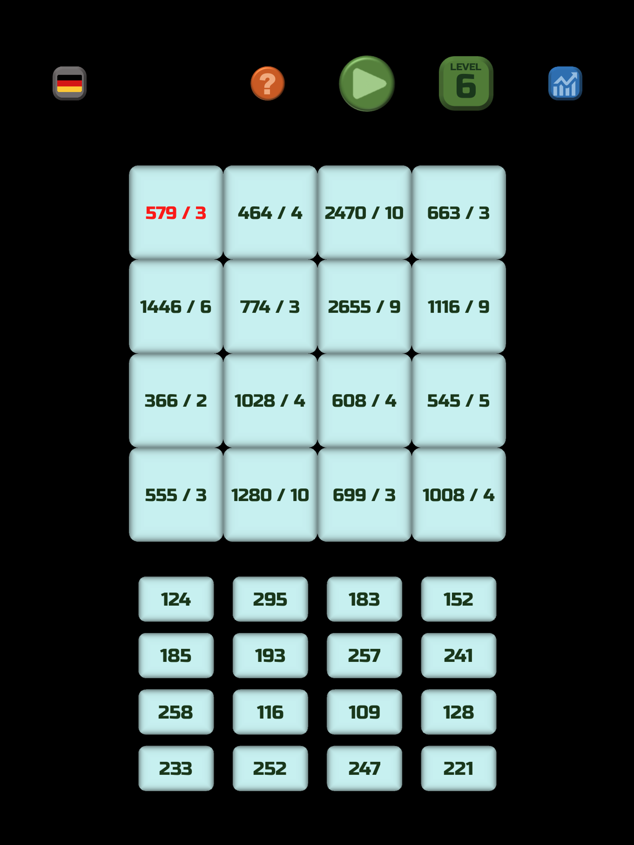 MATHICS LEVEL 6 AUFGABE
