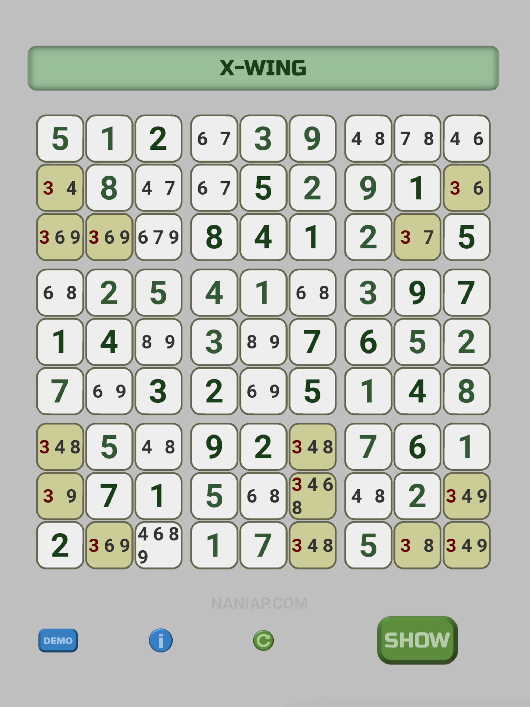 SUDOKU X-WING TASK